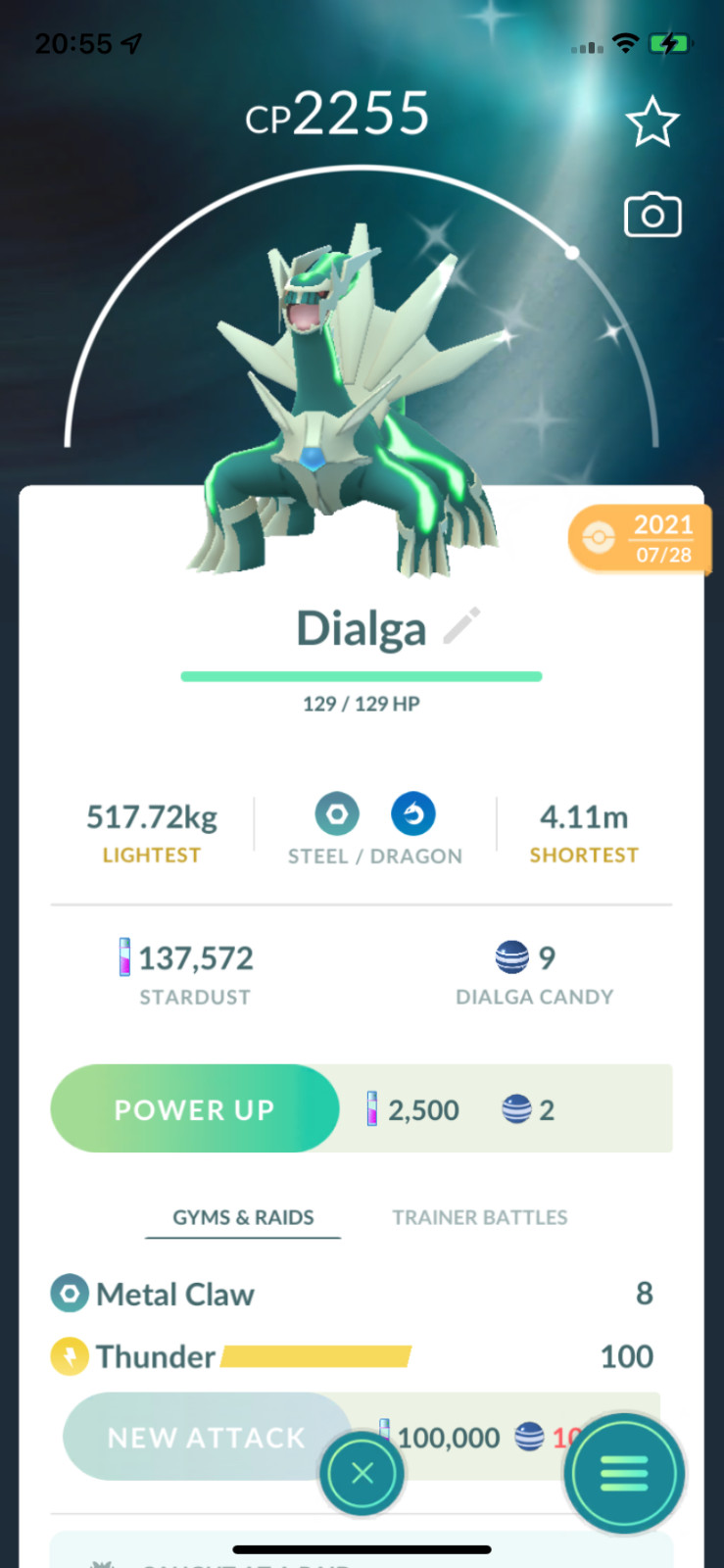 Pokemon Shiny Dialga ! Registered or Unregistered ! 30 Days Friendship !! Go