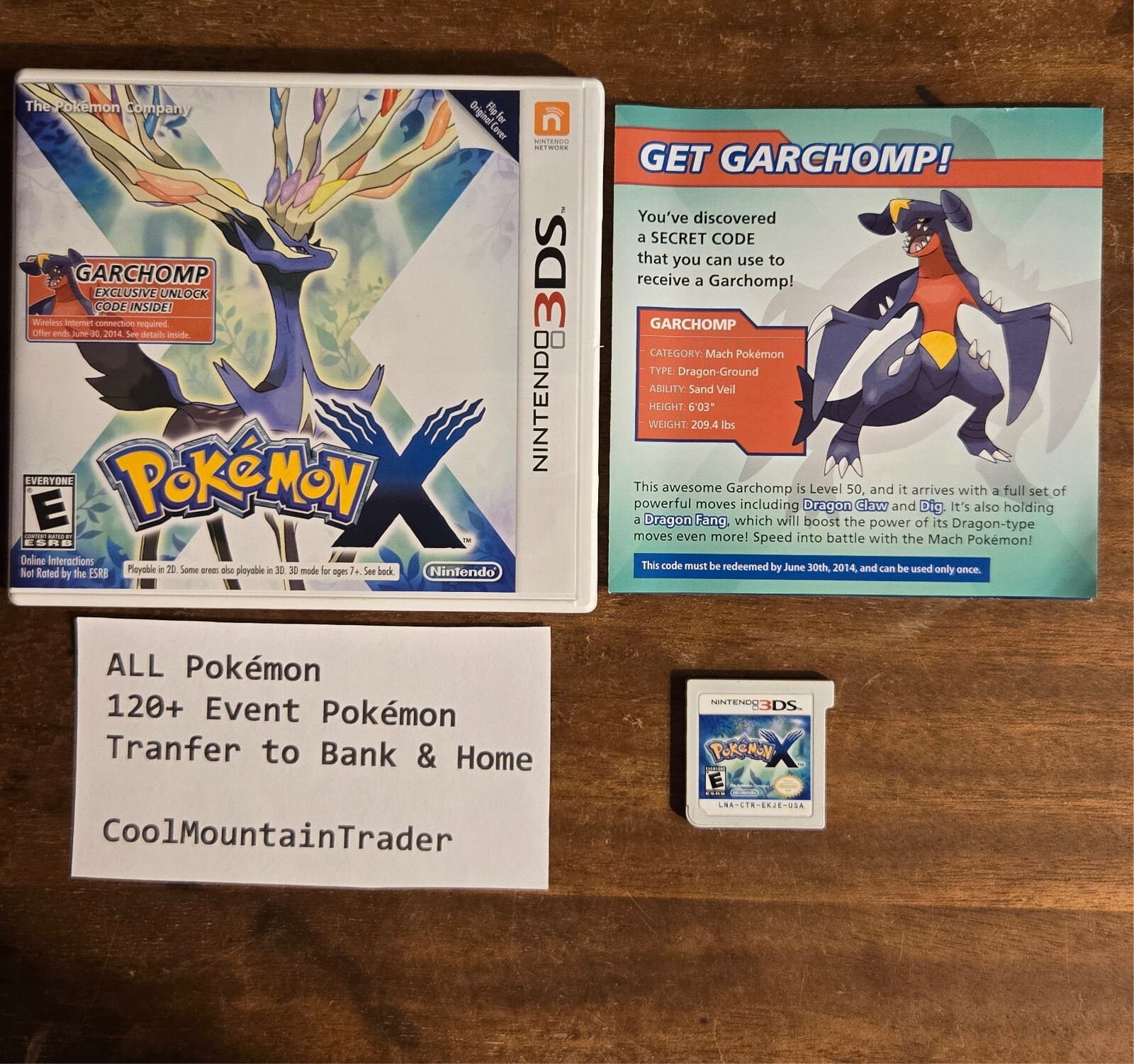 Pokemon X – Loaded With All 721 + 120+ Legit Events Pokemon GARCHOMP variant