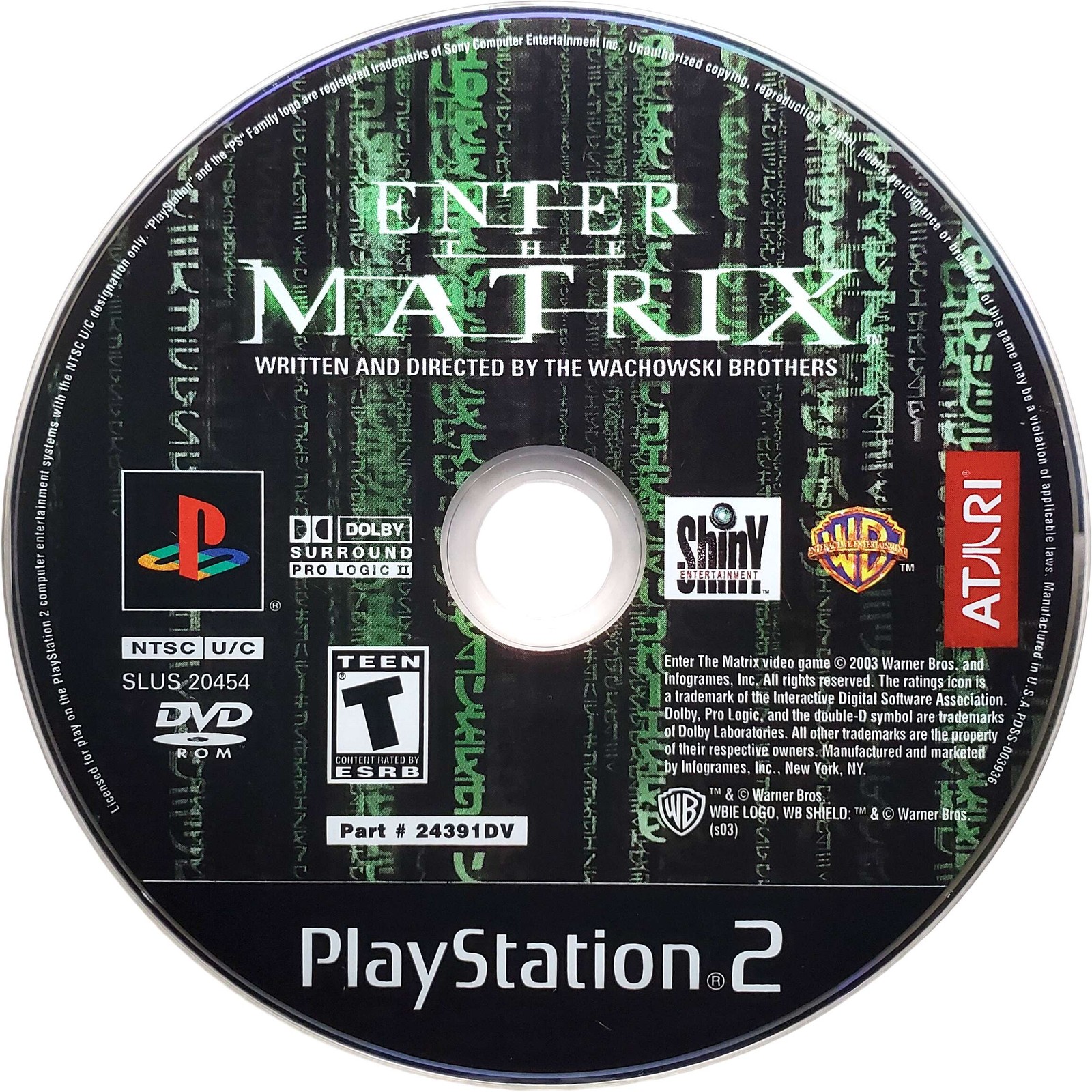 Enter the Matrix – Sony Playstation 2 Pristine Authentic 180 Day Guarantee PS2