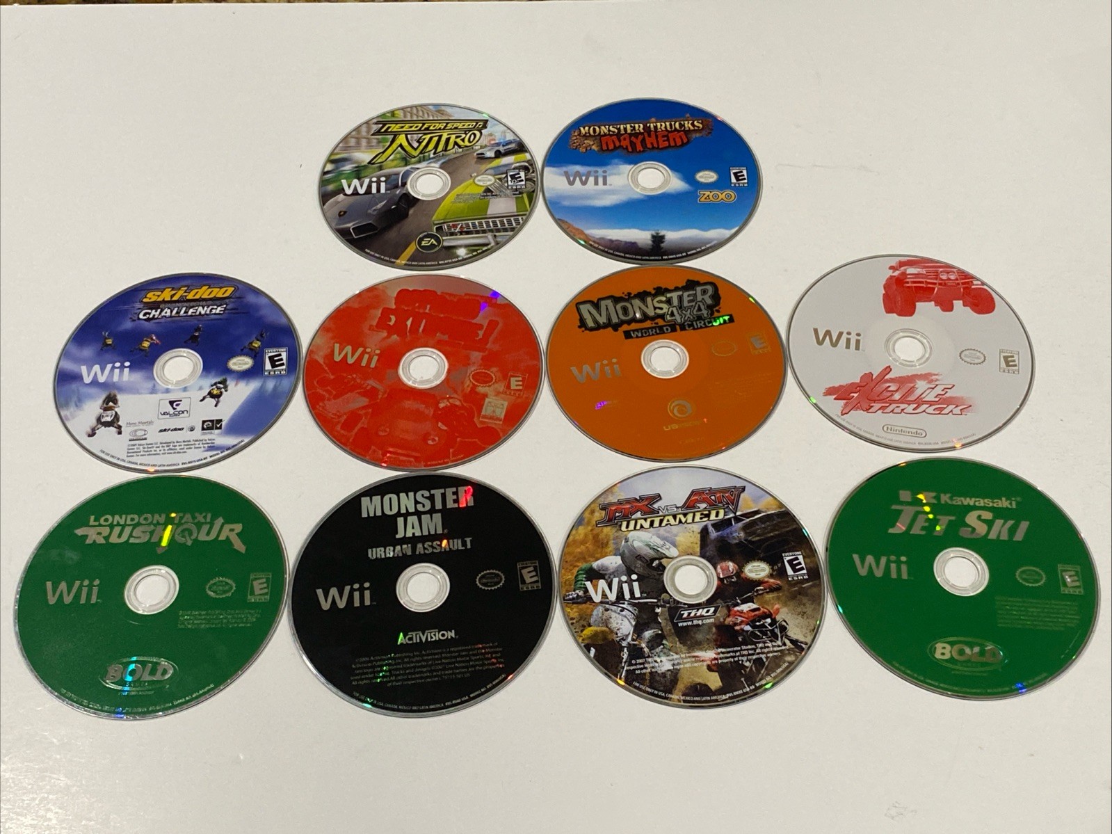 Lot Of 10 Extreme Sports Racing Game (Nintendo Wii) Disc Only – Free Shipping