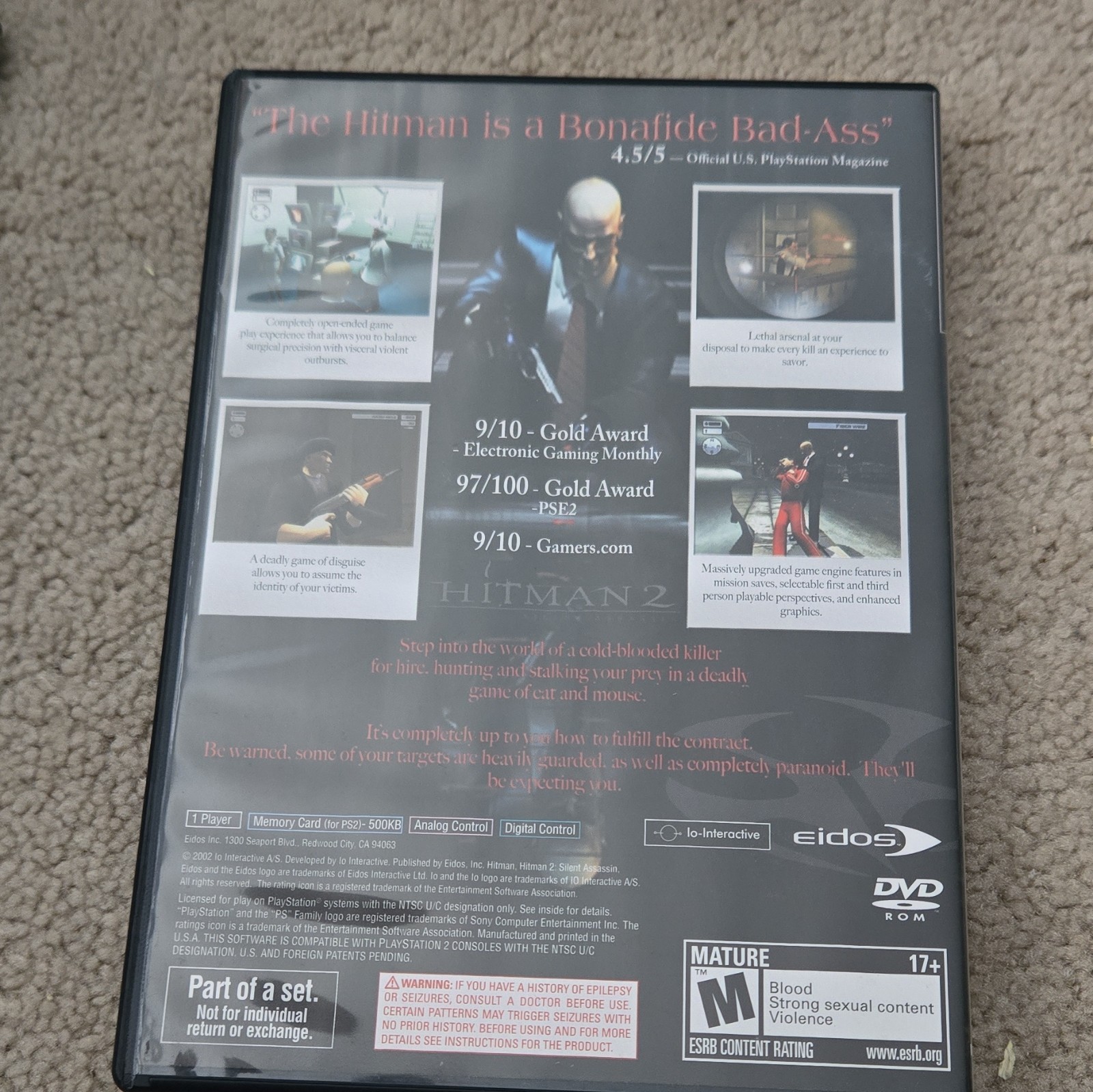 Eidos Hitman Trilogy Action & Adventure M PS2 NTSC-U/C Manual Included