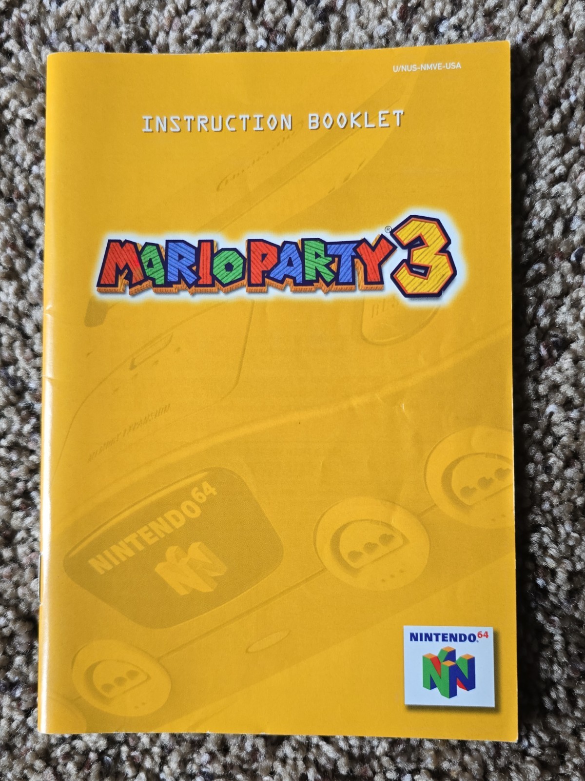 N64 Nintendo 64 Mario Party 3 – Original Authentic Booklet Manual -Only