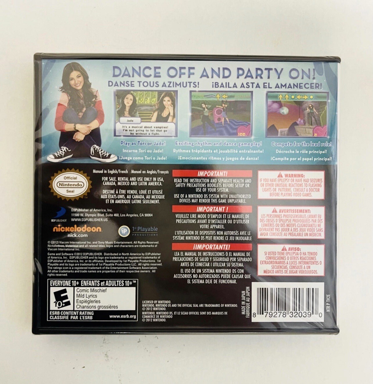 Victorious: Taking the Lead NDS Nintendo DS Brand New & Sealed Free Shipping