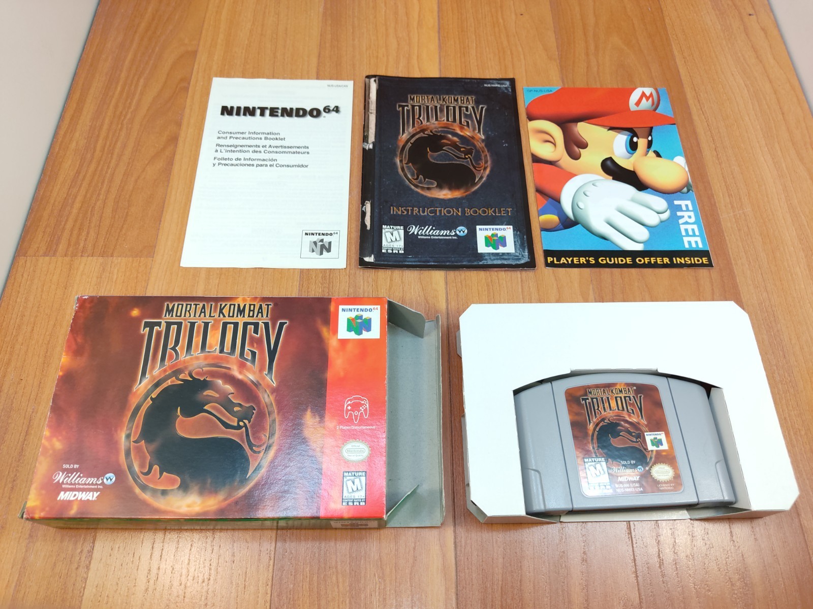 Nr MINTY BOX CIB Mortal Kombat Trilogy complete in nintendo n64 CLEAN lot vgc