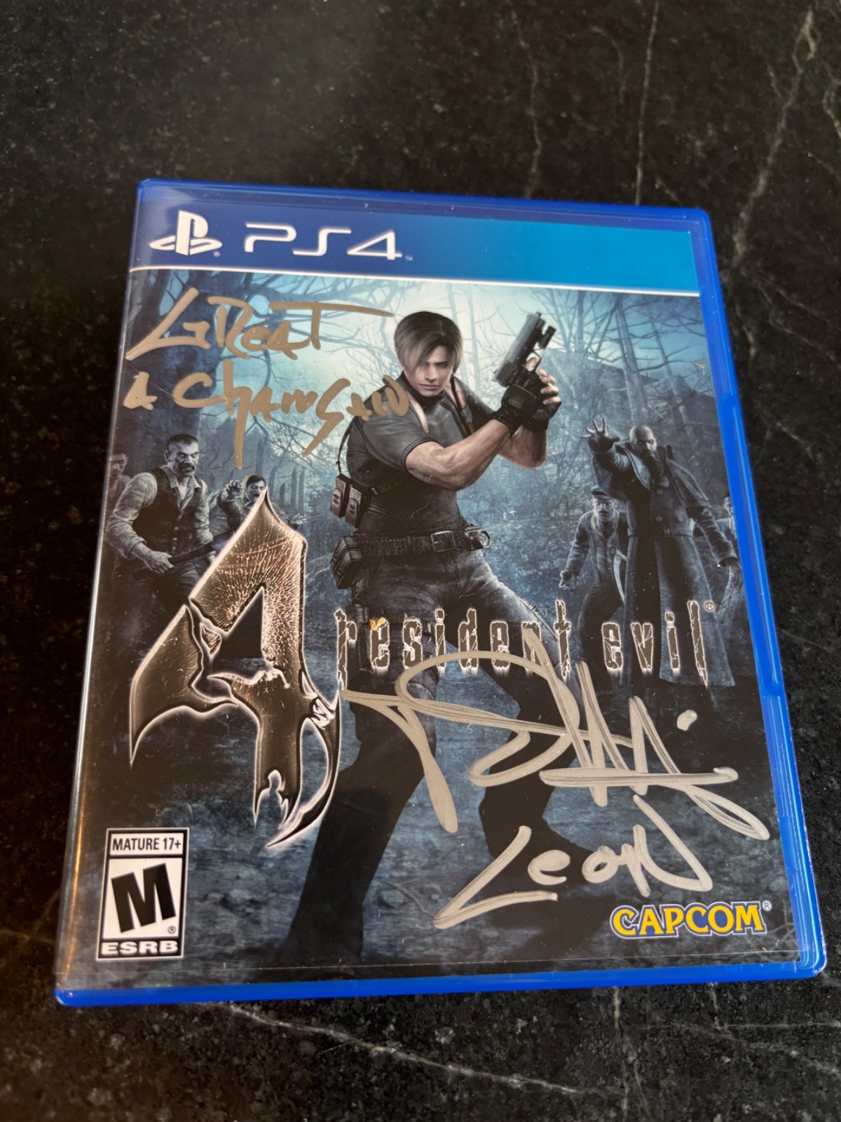 Resident Evil 4 Sony PlayStation 4 Paul Mercier Signed JSA COA OG RE4 Leon