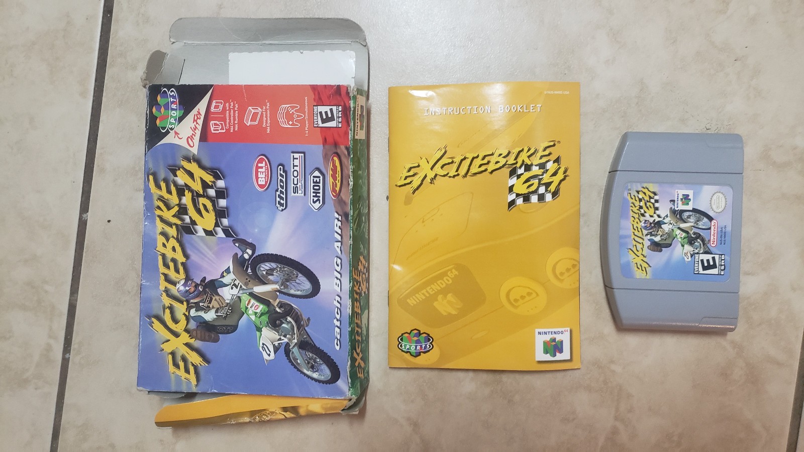 Excitebike 64 (Nintendo 64 N64) Complete with box and manual – Tested Authentic