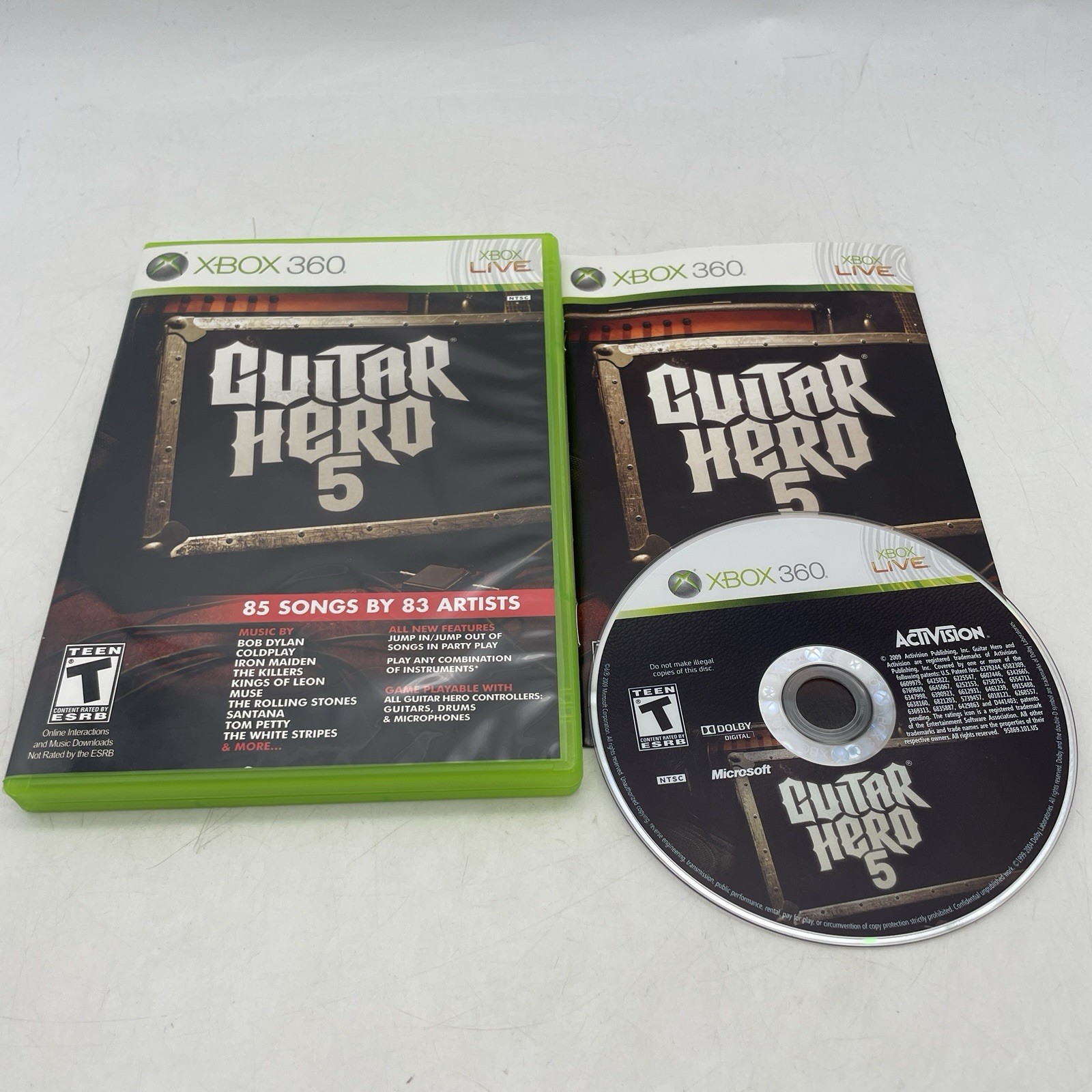 Guitar Hero 5 Xbox 360 Complete W/ Manual CIB Tested