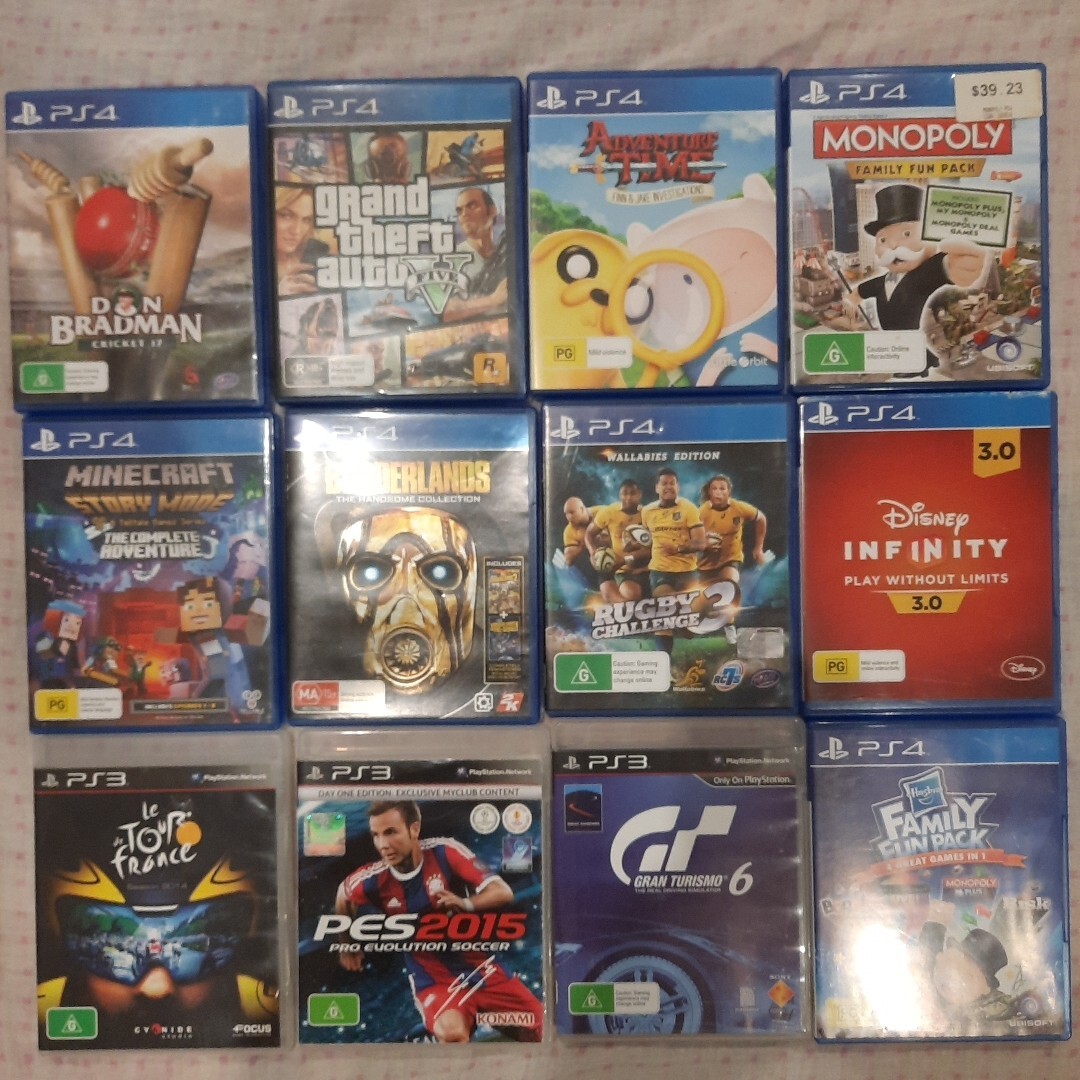 Sony Playstation Minecraft Story Mode Monopoly Hasbro Rugby Boderlands Mix Lot