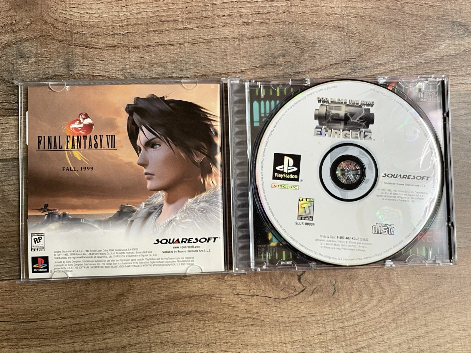 Ehrgeiz PS1 Sony PlayStation 1 1999, CIB Complete Authentic w/ Registration Card