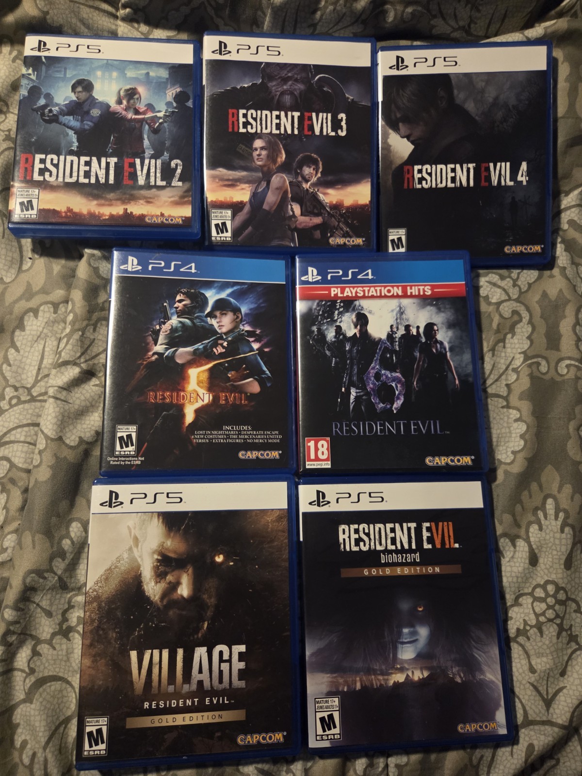 Resident Evil Bundle Lot 7 Games PS4 PS5 2 3 4 5 6 7 Village Gold Playstation 5