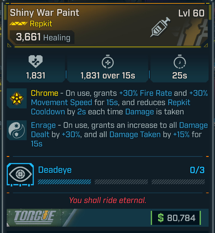 Borderlands 4 • Legendary Repkit • Shiny War Paint Enrage • Level 60 • PS PC XB
