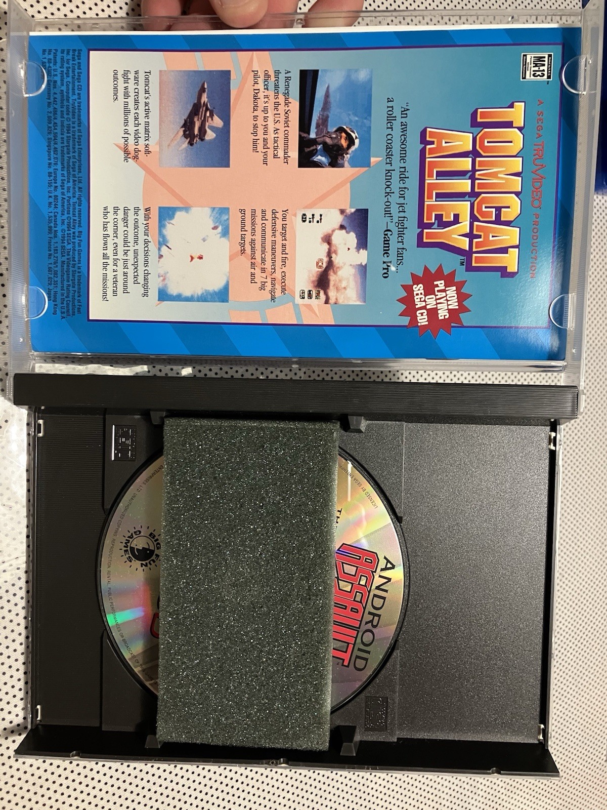 Android Assault CIB Manual W/ Registration Card Complete Sega CD Game Authentic
