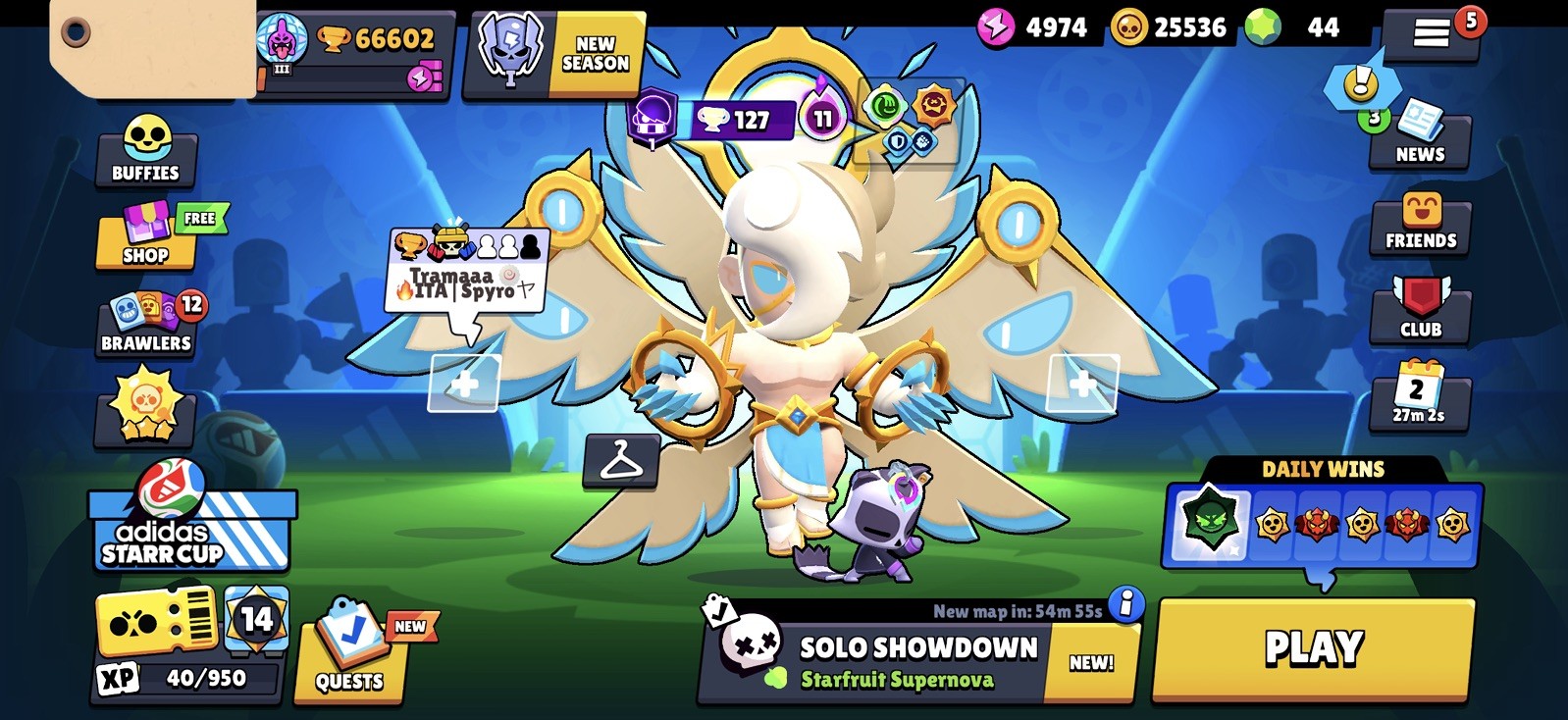 66.5K TROPHY/61Max Brawler/55Hyper/ 104/104Brawler/12LEG/16Mithic/151 Epic/Cheap