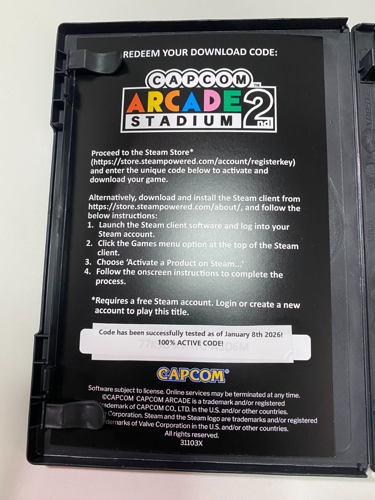 Capcom Arcade Stadium 2 (PC GAME!) STEAM APP REDEEMABLE ONLY, NO DISC!