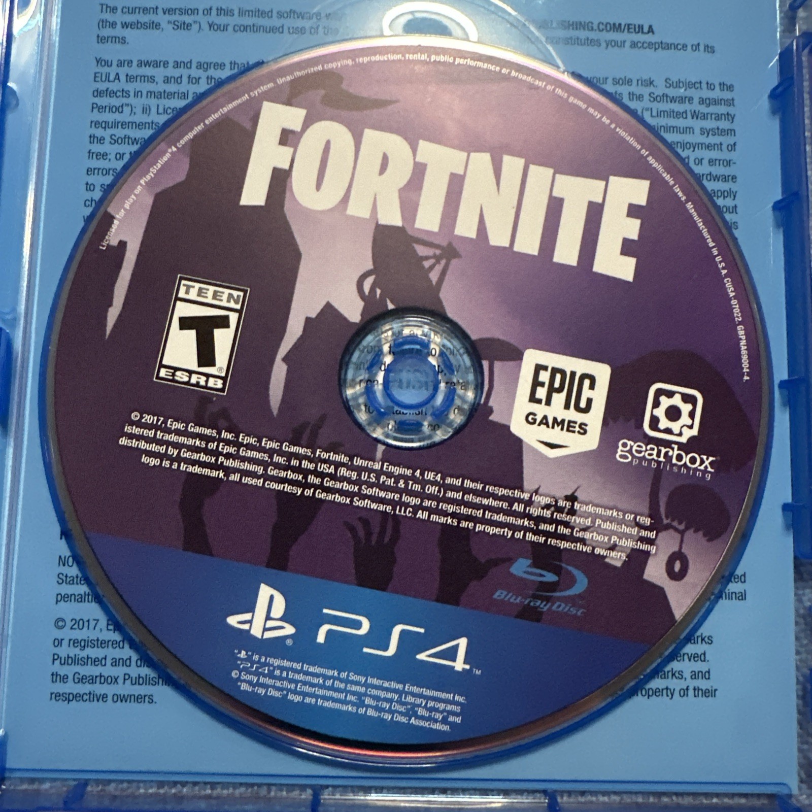 Fortnite (Sony PlayStation 4, 2017) NO CODE Tested WORKING