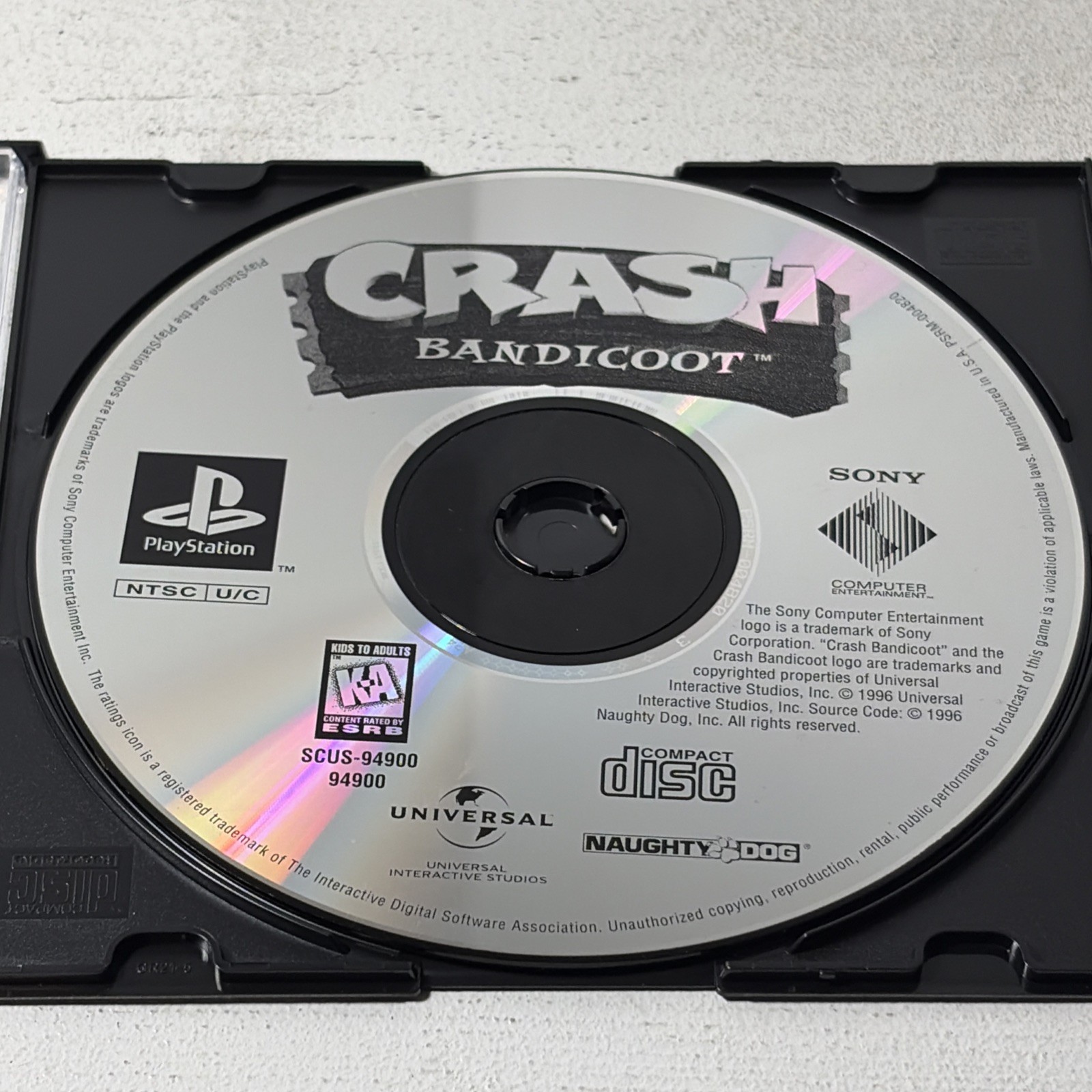 Crash Bandicoot – Sony PlayStation 1 DISC ONLY