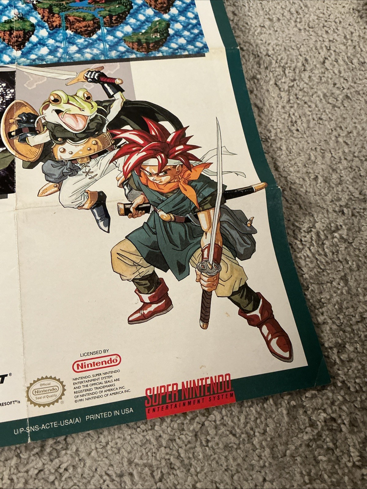 Chrono Trigger SNES Super Nintendo Authentic Video Game CIB – No Orange Poster
