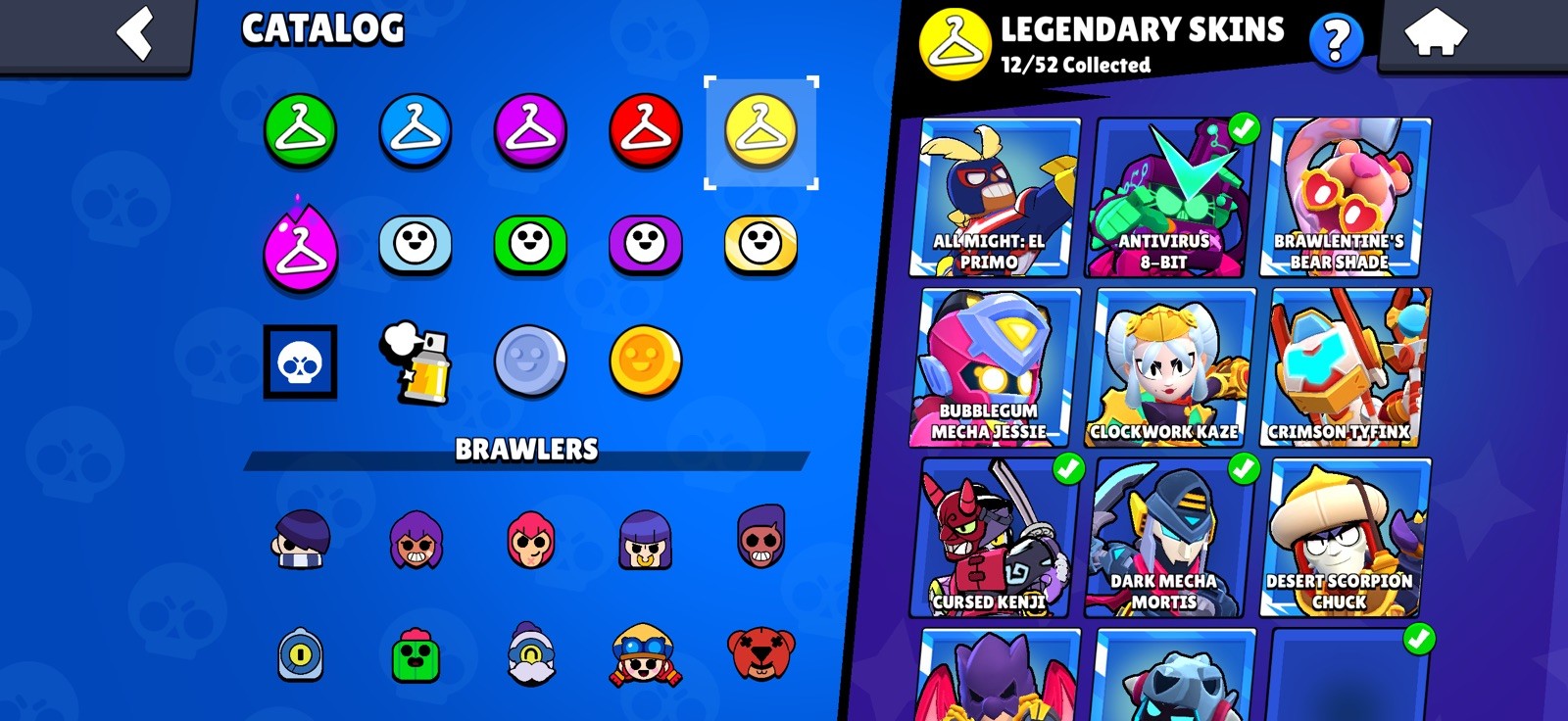 66.5K TROPHY/61Max Brawler/55Hyper/ 104/104Brawler/12LEG/16Mithic/151 Epic/Cheap