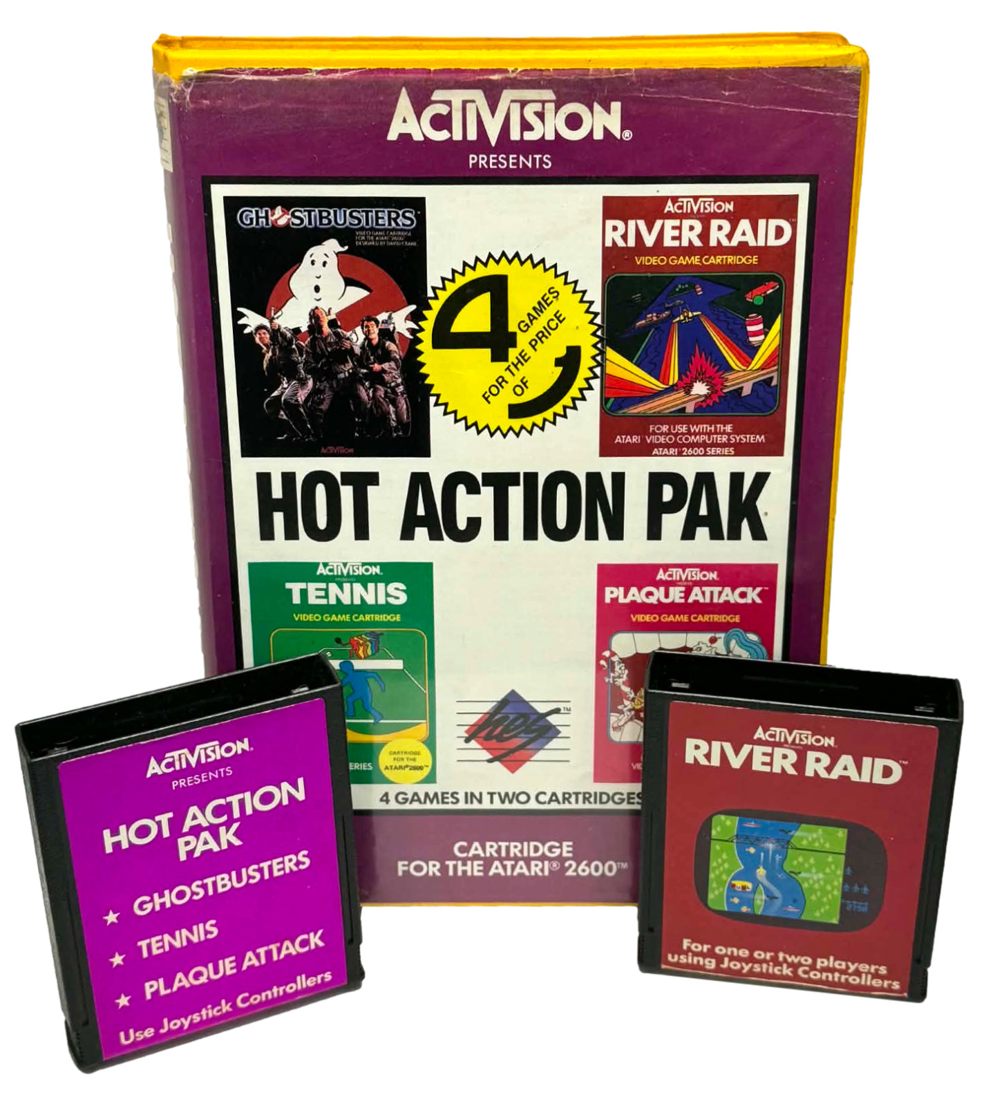 Hot Action Pak Atari 2600 *Complete* HES #4