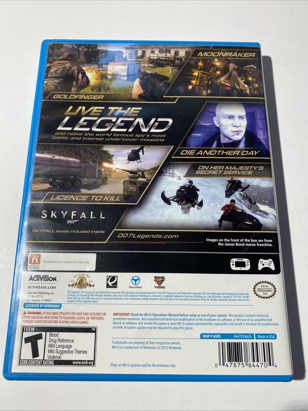 007 Legends (Nintendo Wii U, 2012)