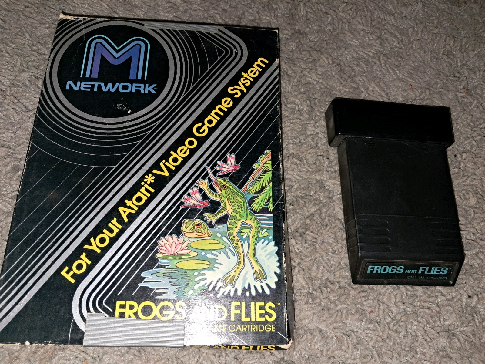 Atari 2600 Frogs and Flies by Mattel M Network w/ Box,