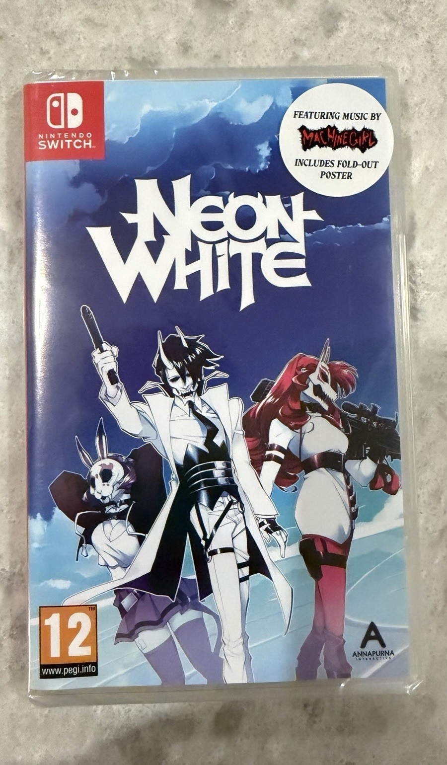 NEW & SEALED Neon White Nintendo Switch 2022 PAL PEGI 12 Poster