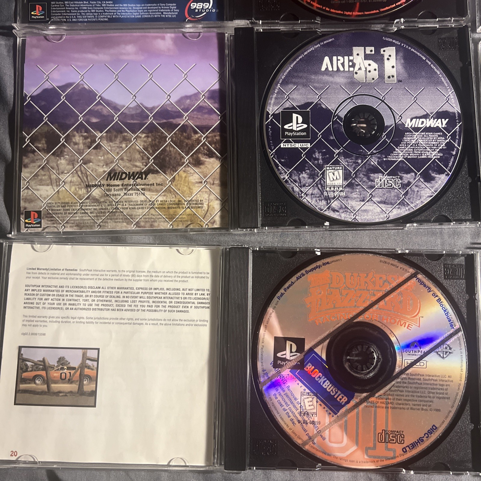 PS1 GAME LOT OF 16 MOSTLY CIB TESTED AND WORKING