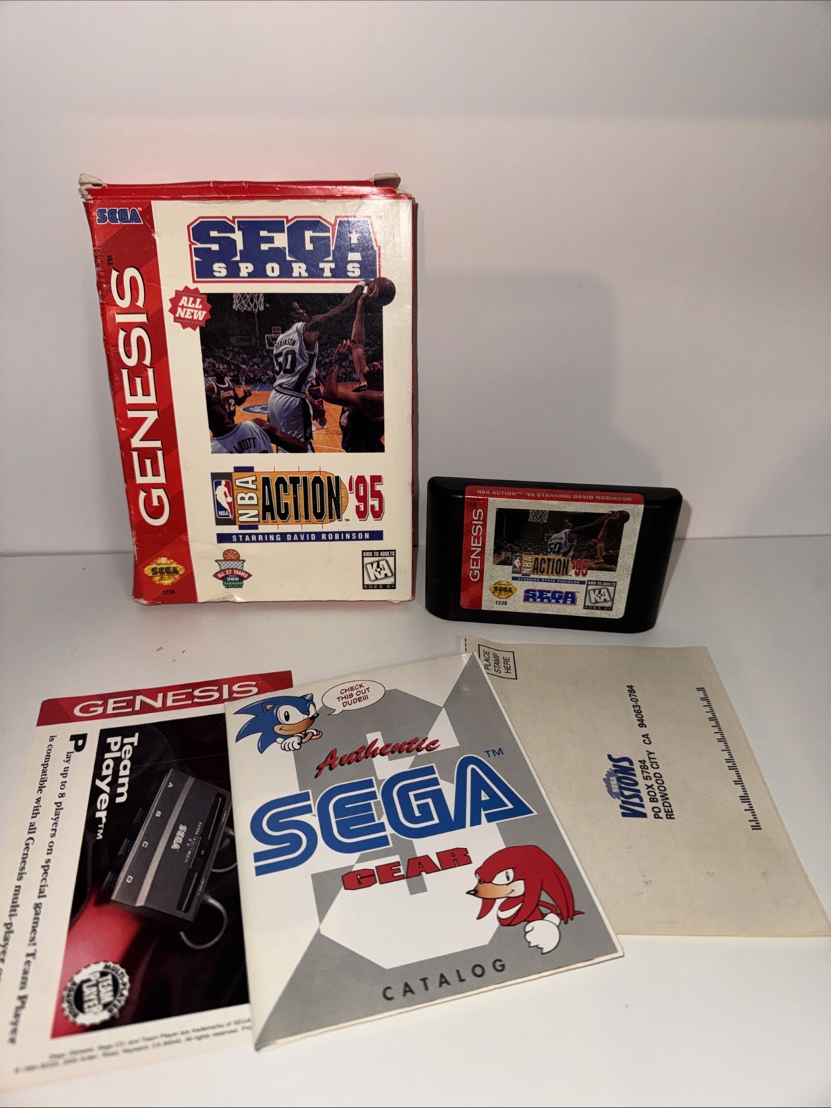 NBA Action 95 Starring David Robinson (Sega Genesis) With Inserts – In Box