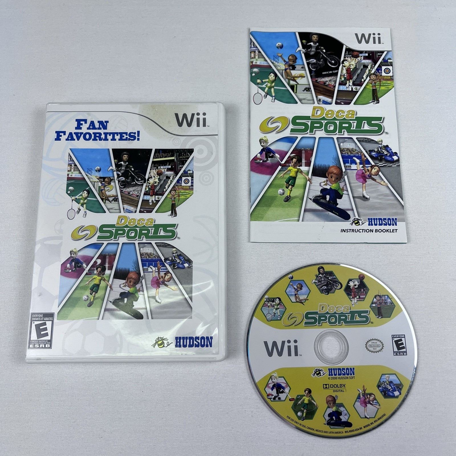 Deca Sports (Nintendo Wii, 2007) CIB Complete w/ Manual Tested Hudson Video Game