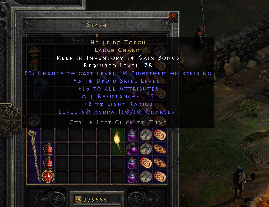 D2 D2R Diablo 2 Resurrected Softcore Non LADDER SC Druid Hellfire Torch PC Xbox