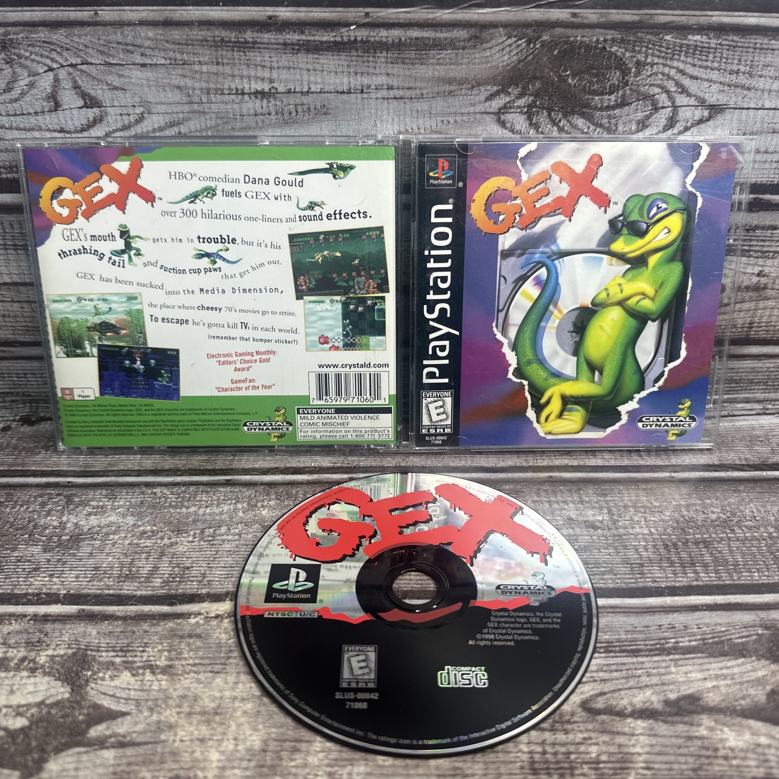 Gex Sony PlayStation PS1 Black Label CIB W/ Reg Card Tested