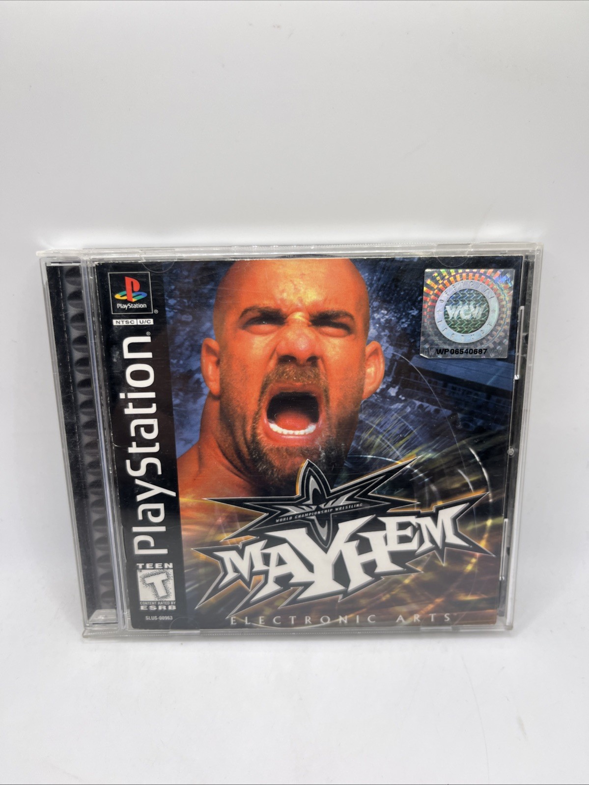 WCW Mayhem Sony PlayStation 1 PS1 Complete w/ Manual Black Label Tested