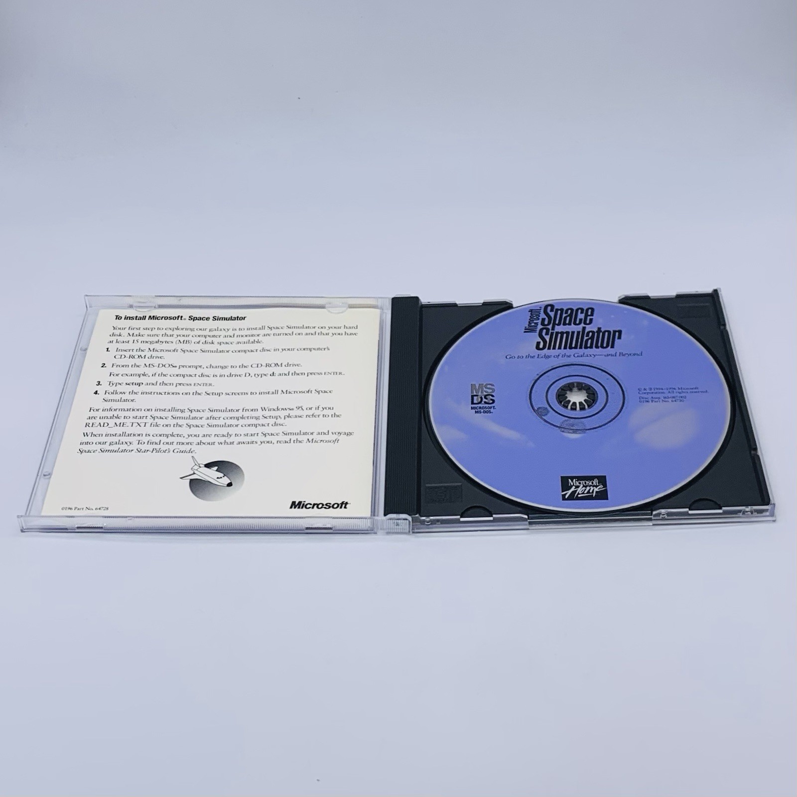 Vintage 1994 Microsoft Space Simulator MS-DOS Windows 95 CD-ROM PC CIB w/ Manual