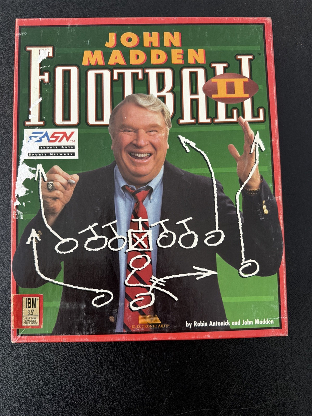 John Madden Football II Computer Game IBM 3.5″ Disk Complete w/ Box & Manuals