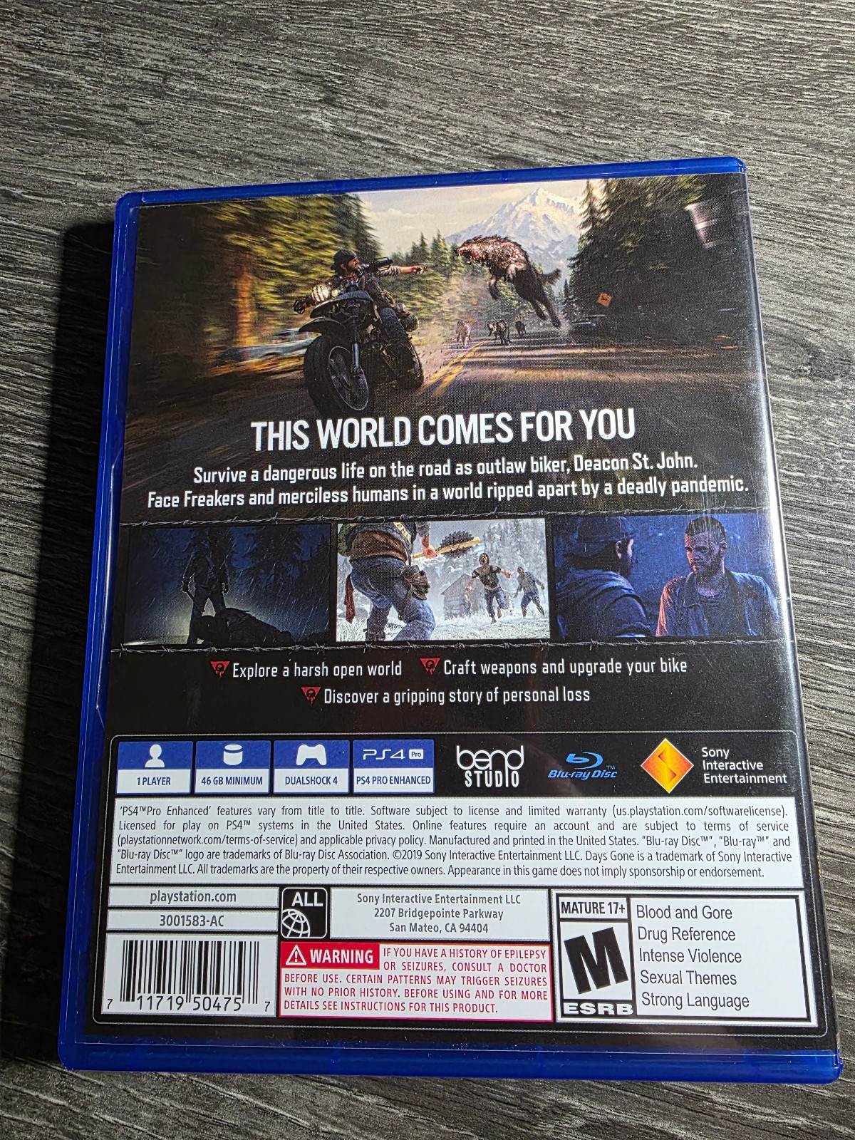 Days Gone (Sony PlayStation 4) PS4 TESTED