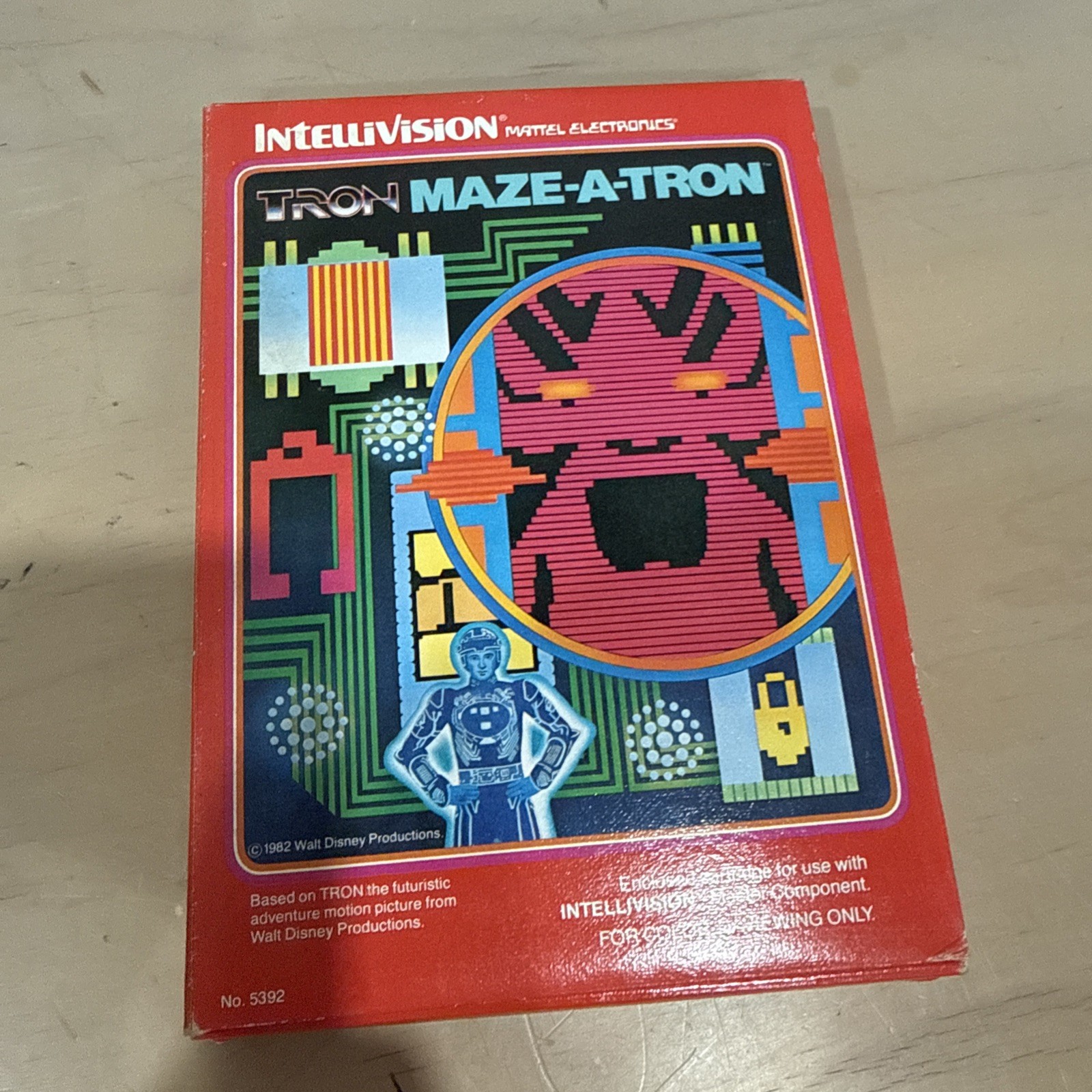 Tron Maze-A-Tron for Intellivision by Mattel 1982 Complete Tested and Working