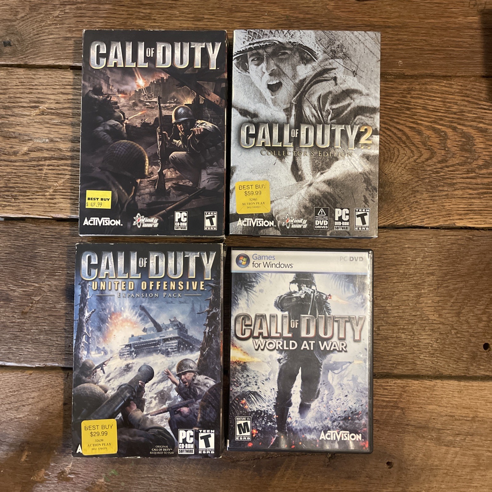 Call of Duty , COD 2 Collector’s Edition COD World At War (PC, 2000s) Lot of 4