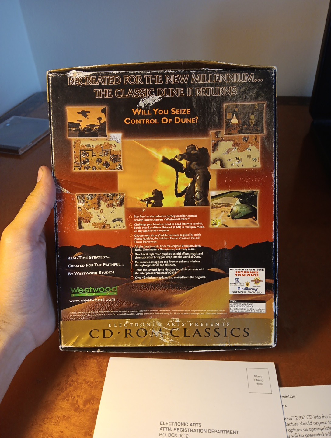 Dune 2000 Long Live The Fighters Big Box 1998 PC Game w/Manual Box and Disc Cib