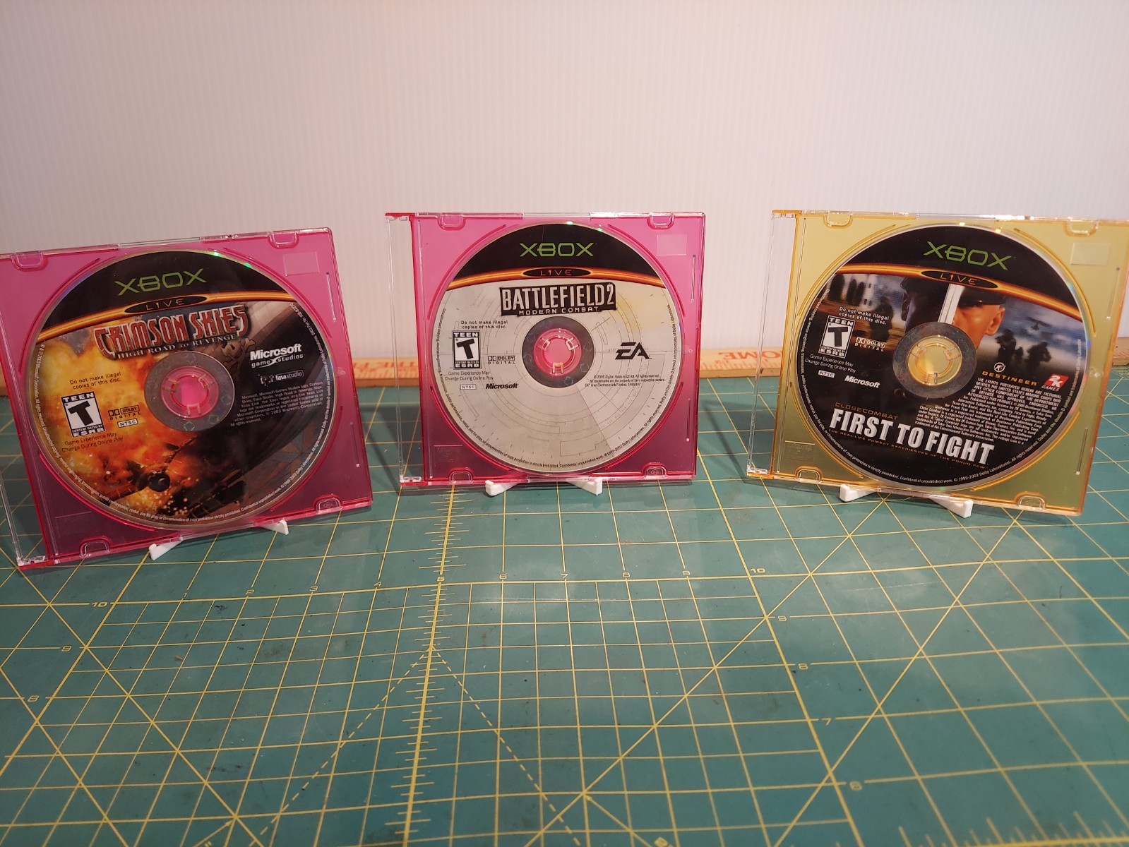 Microsoft XBOX Crimson Skies, Battlefield 2, & Close Combat: First to Fight