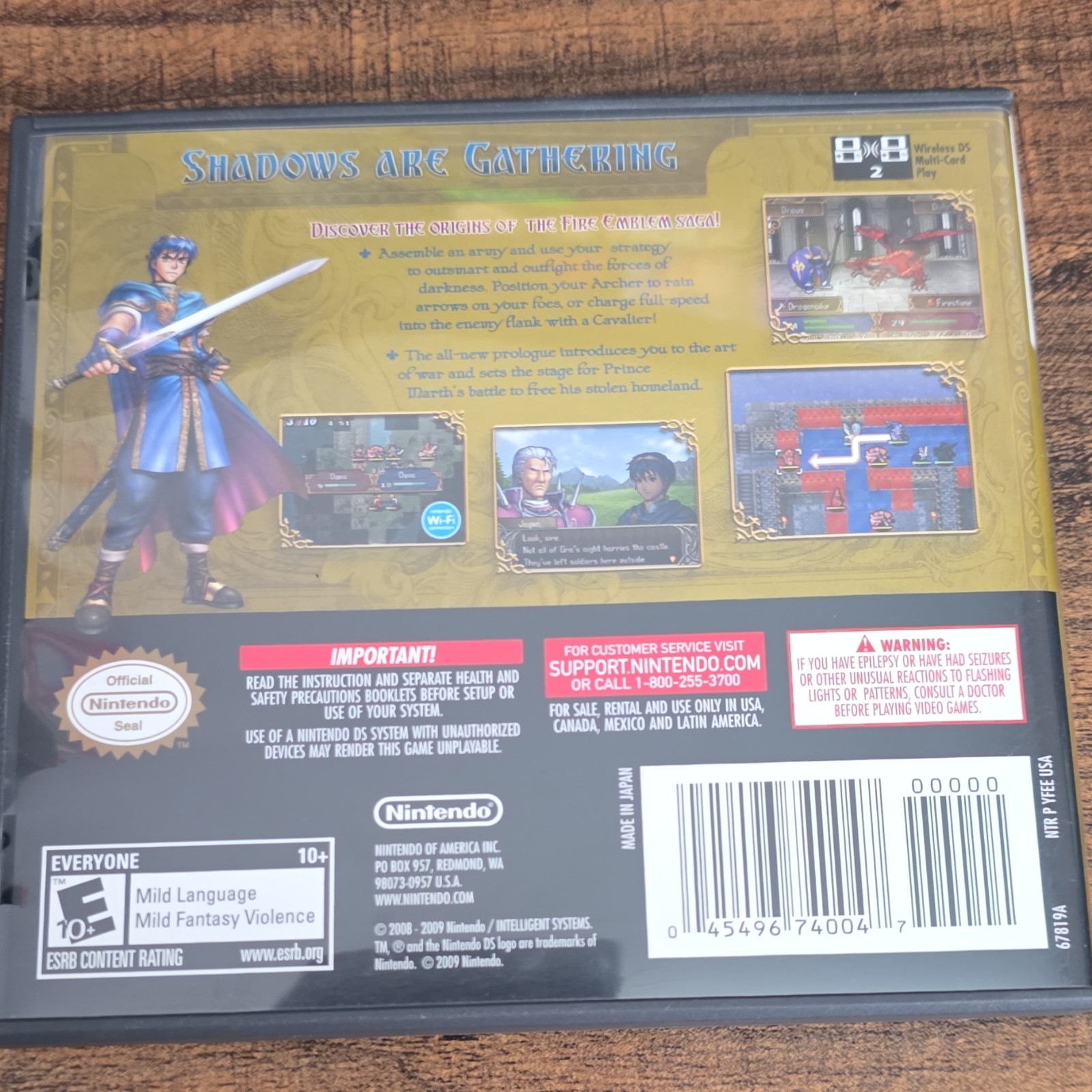 Nintendo Fire Emblem: Shadow Dragon (Nintendo DS, 2009) w/ Manual – NO GAME