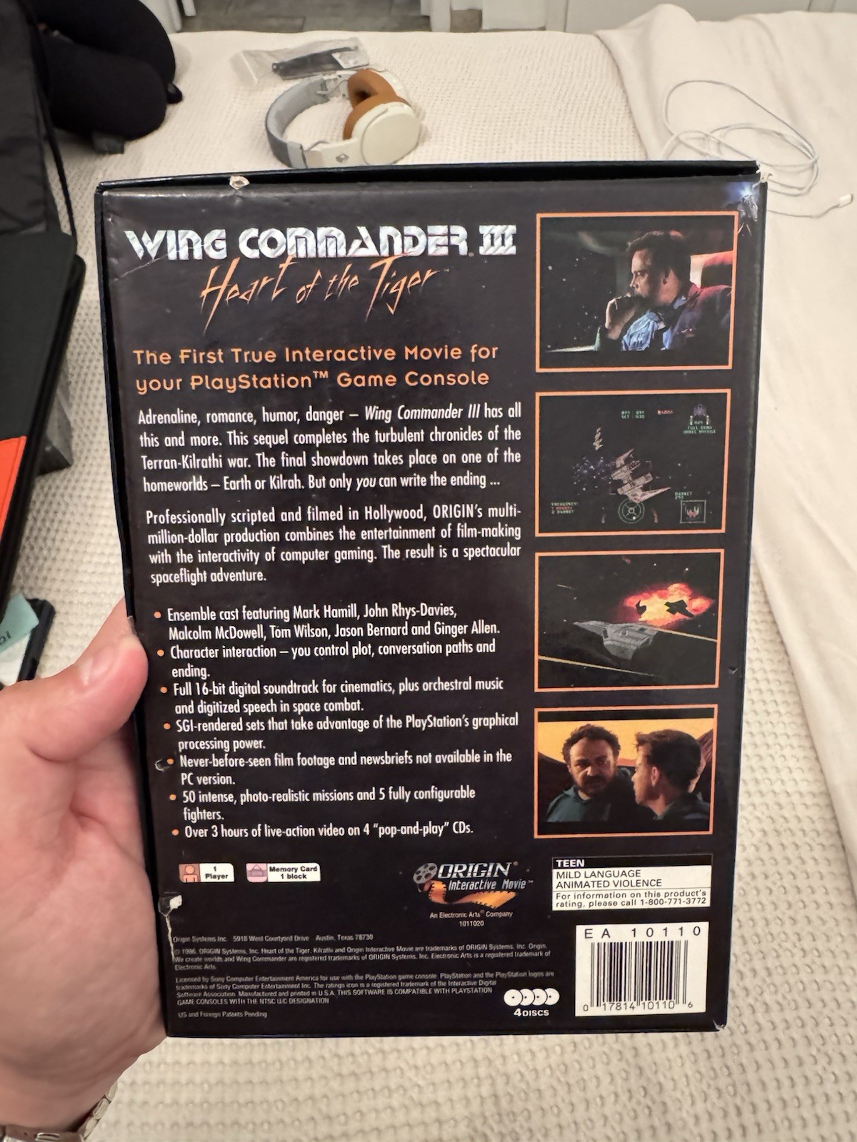 Wing Commander III ps1 Sony PlayStation 1 Origin 1996 Action 4-Disc Manual