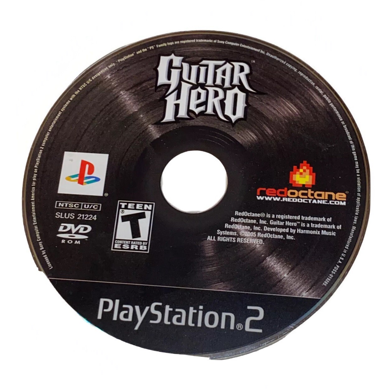 PlayStation 2 Guitar Hero Game Disk CD Sony PS2 2006 No Case Tested, Used