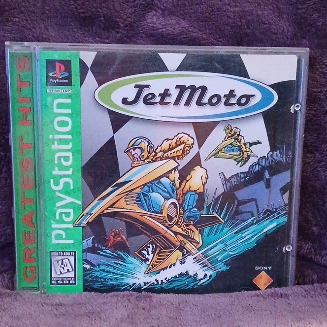 Jet Moto Greatest Hits PS1 NTSC-U/C KA Kids to Adults Racing Motocross