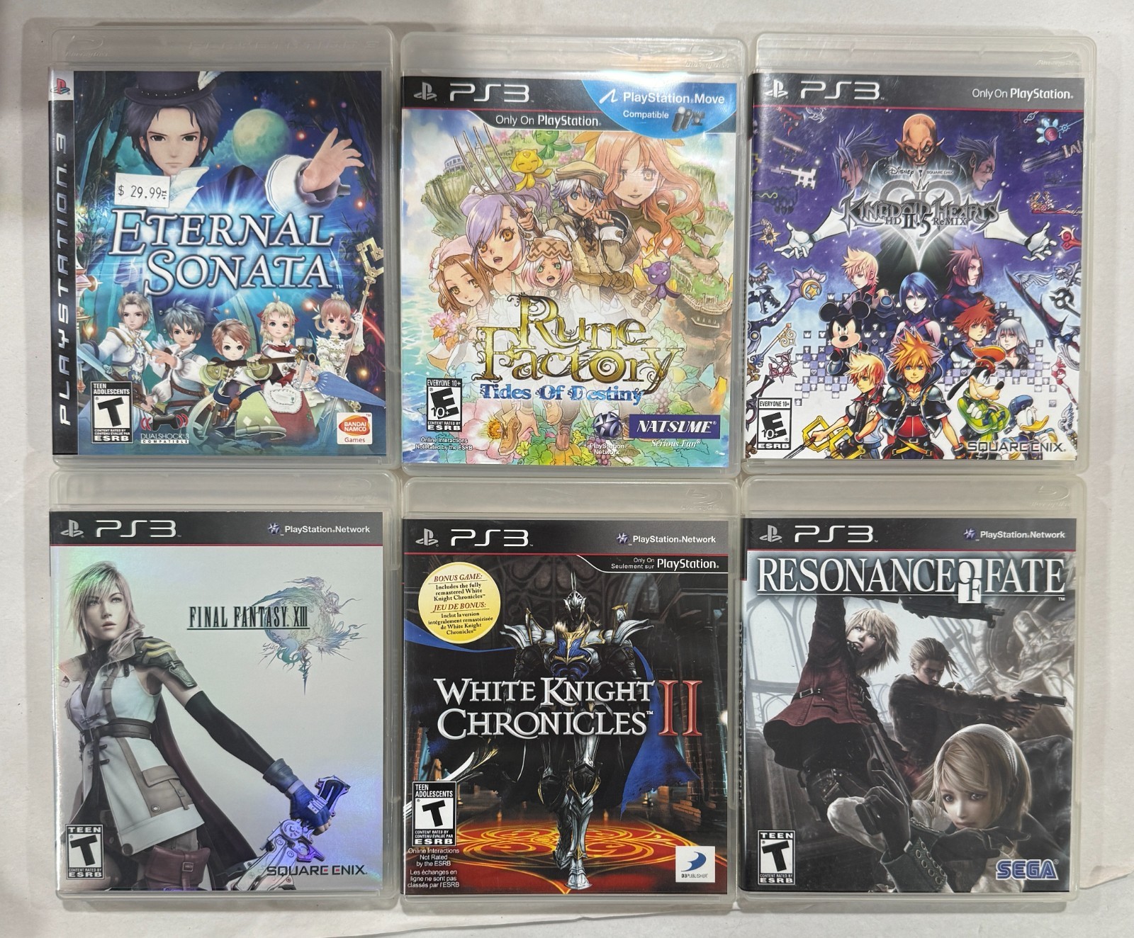 PlayStation 3, PS3 RPG Games Lot – Eternal Sonata, White Knight Chronicles II