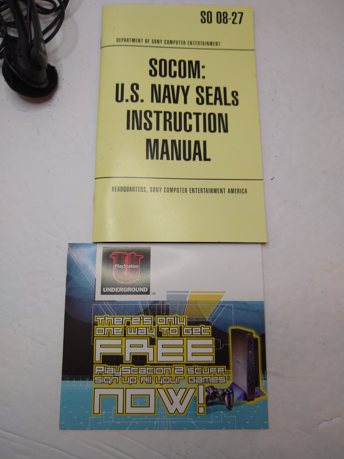 Playstation 2 SOCOM: U.S. Navy Seals Big Box with Headset COMPLETE