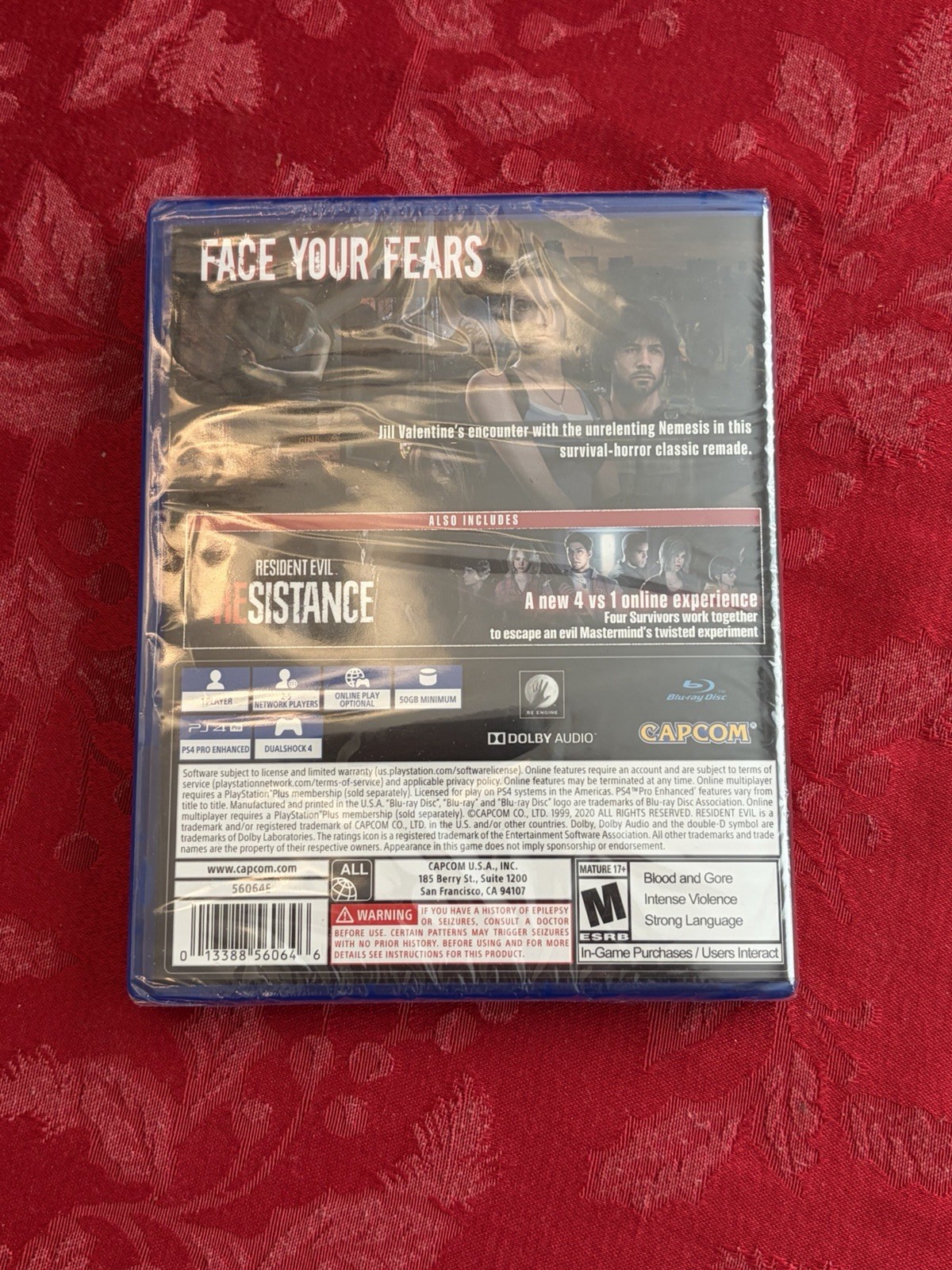 Resident Evil 3 Remake Sony PlayStation 4 PS4 New