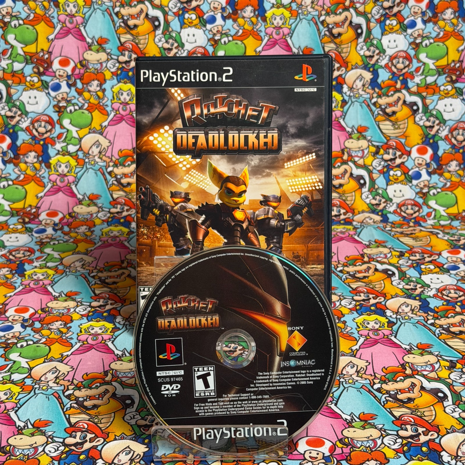 RATCHET DEADLOCKED PS2 PLAYSTATION 2 NO MANUAL FREE SHIPPING 1 YEAR WARRANTY