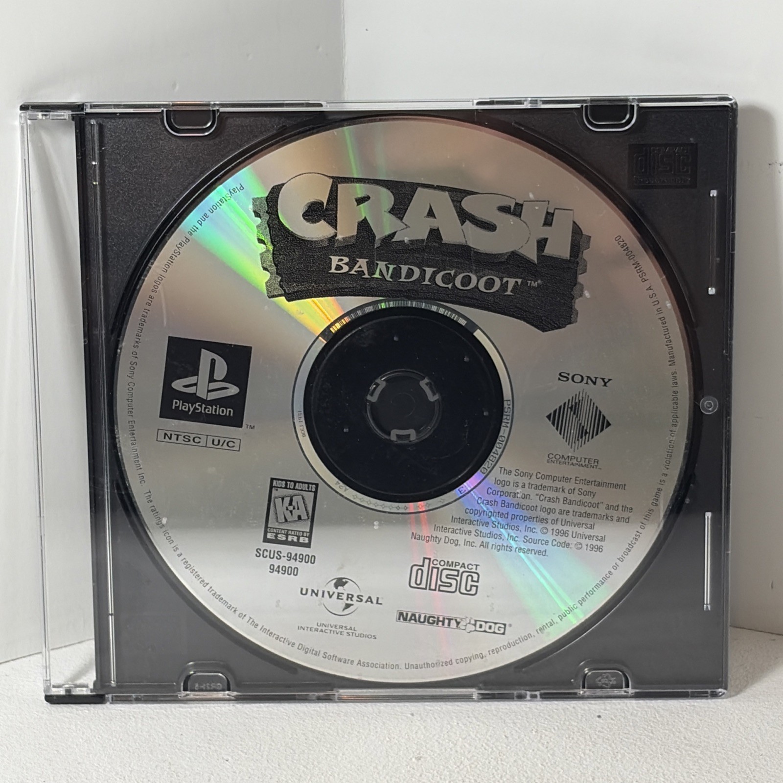 Crash Bandicoot – Sony PlayStation 1 DISC ONLY