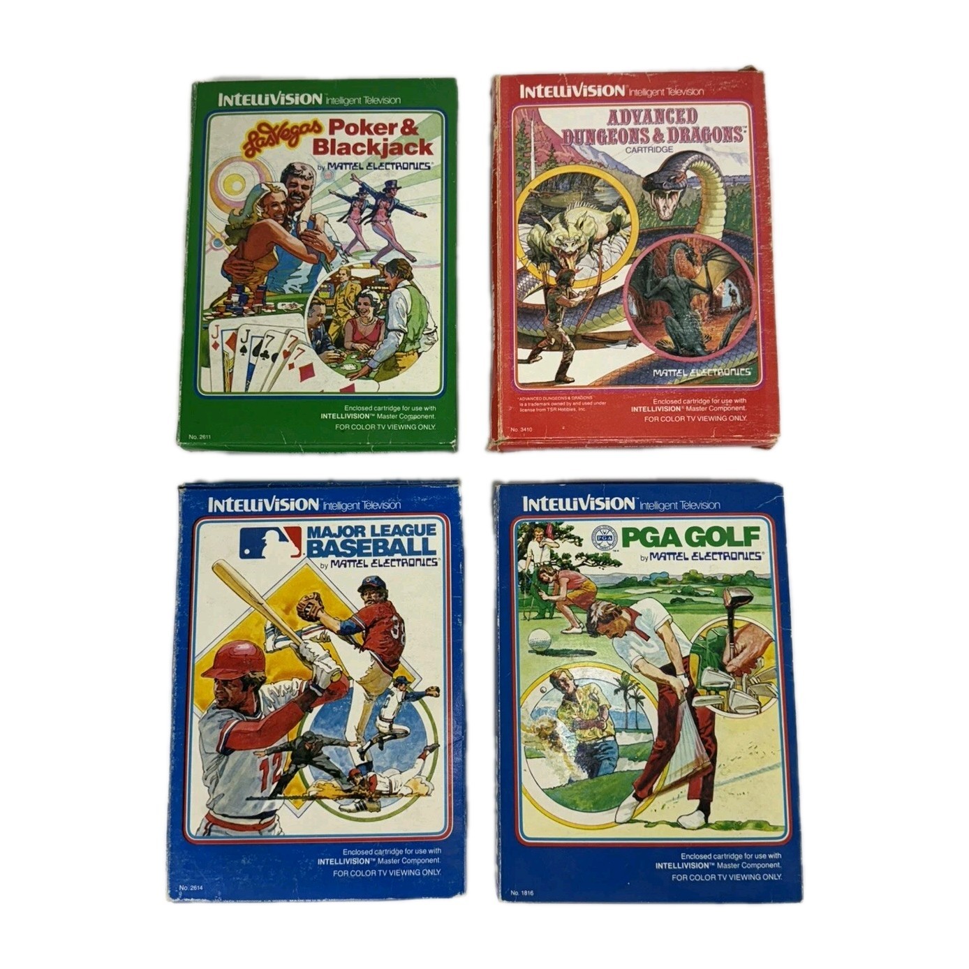Lot of 4 Vintage Intellivision Games Complete in Original Boxes – TESTED