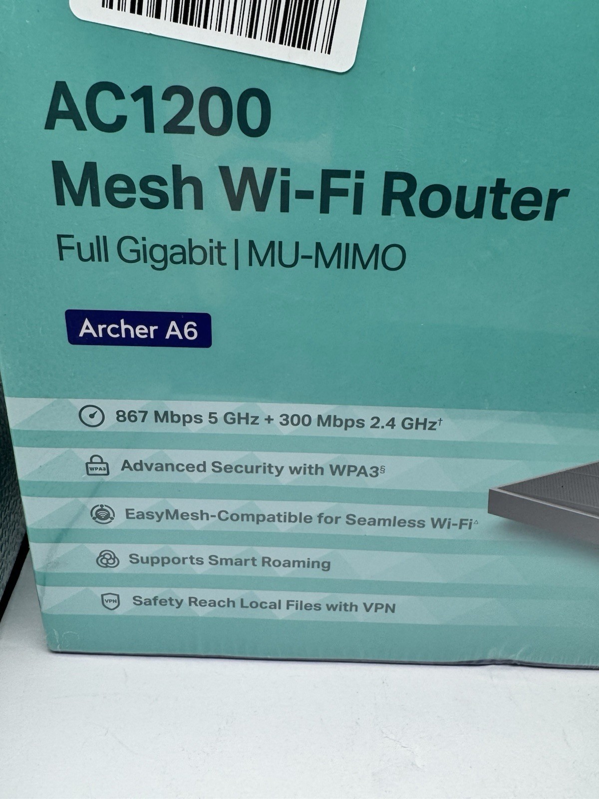 TP-Link AC1200 Gigabit WiFi Router (Archer A6) – Dual Wi-Fi 5 AC1200, black